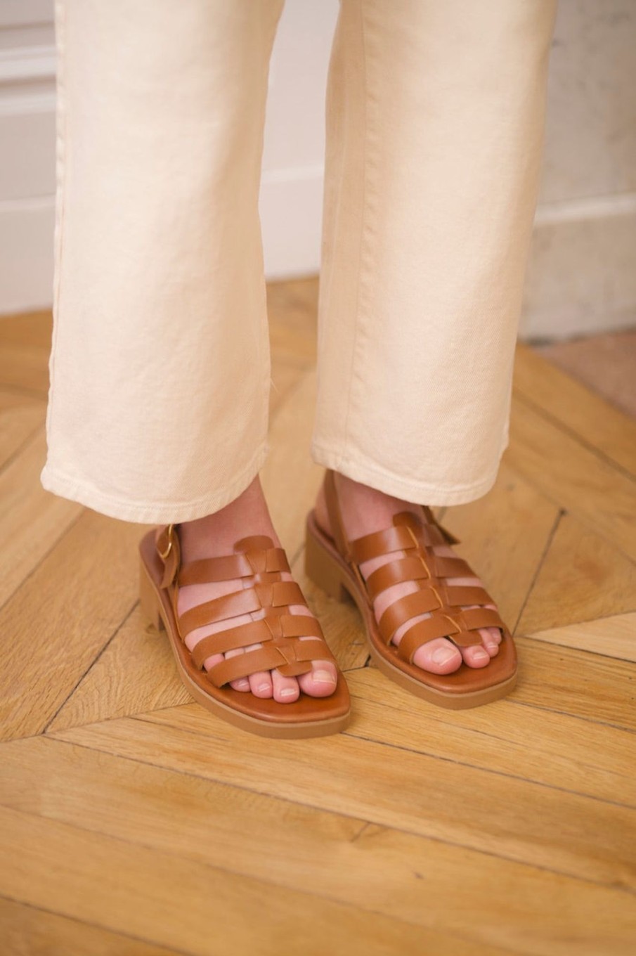 Sandales Anne Thomas | Jerusalem Sandals Bridge Brown