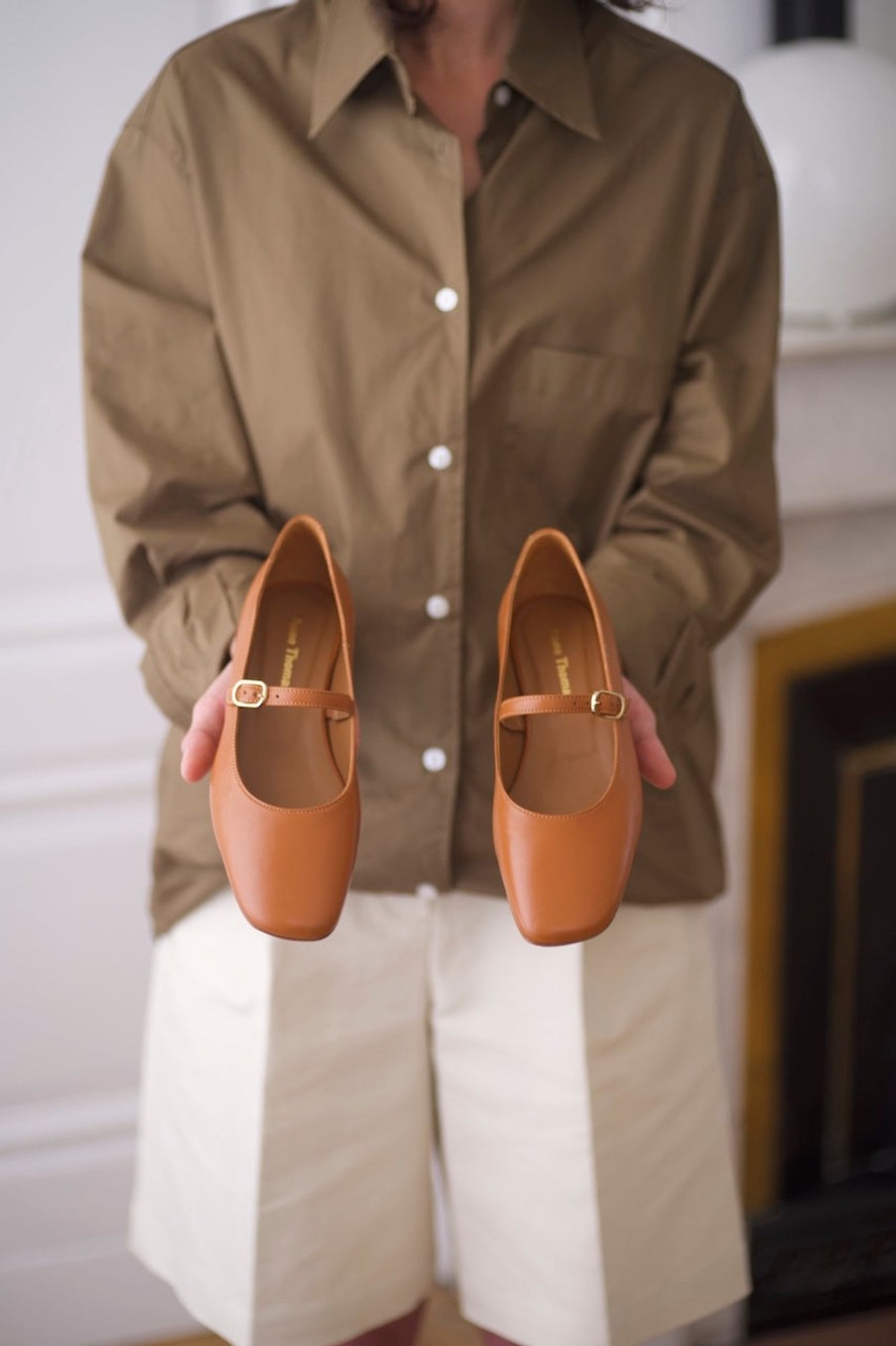 Chaussures Anne Thomas | Pavlova Ballerina Nappa Iconic Tan