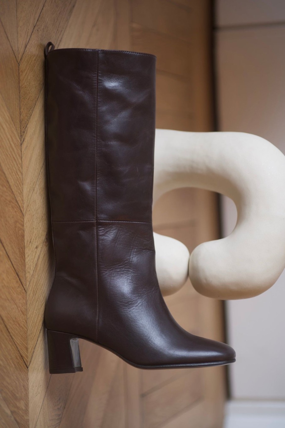 Boots Anne Thomas | Venezia Long Boots Calf Testa Di Moro