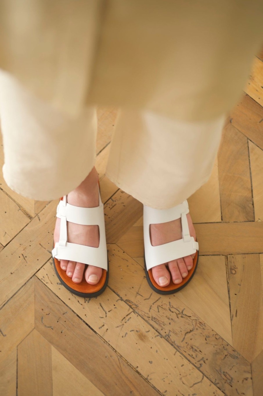 Sandales Anne Thomas | Daddy Sandals Ola White